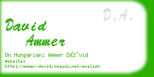 david ammer business card